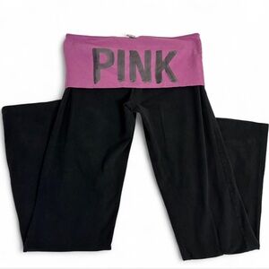VS Pink Fold Over Yoga Pants
